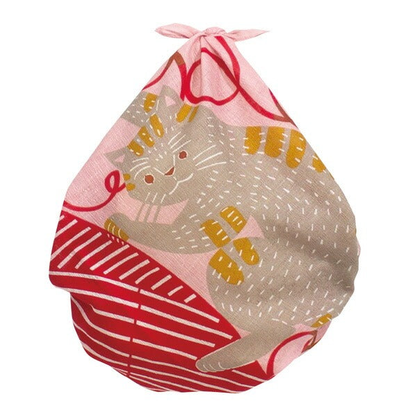 風呂敷お弁当50cmkatakataむすびネコと毛糸