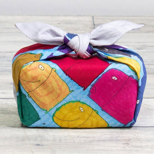 風呂敷お弁当50cmアールブリュットいろいろな色のさかな