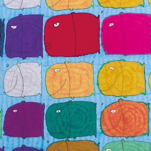 風呂敷お弁当50cmアールブリュットいろいろな色のさかな