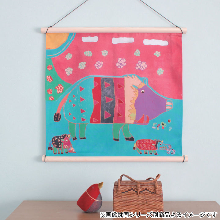 風呂敷お弁当50cmアールブリュットいろいろな色のさかな