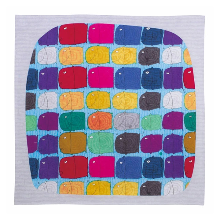 風呂敷お弁当50cmアールブリュットいろいろな色のさかな