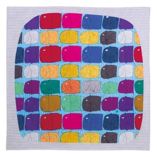 風呂敷お弁当50cmアールブリュットいろいろな色のさかな