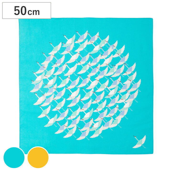 風呂敷お弁当50cmひめむすびAdelineKlam鶴オーガニックコットン