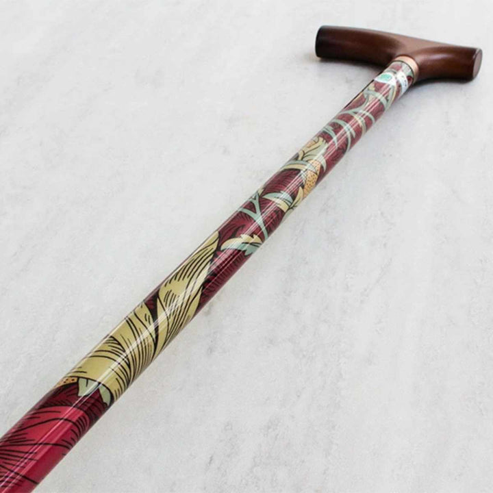 杖ウィリアムモリスハニーサックル＆チューリップ伸縮軽量おしゃれ女性介護