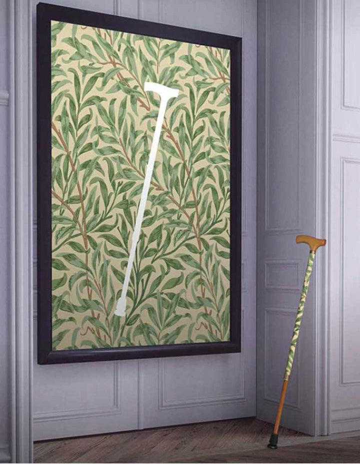 杖ウィリアムモリスハニーサックル＆チューリップ伸縮軽量おしゃれ女性介護