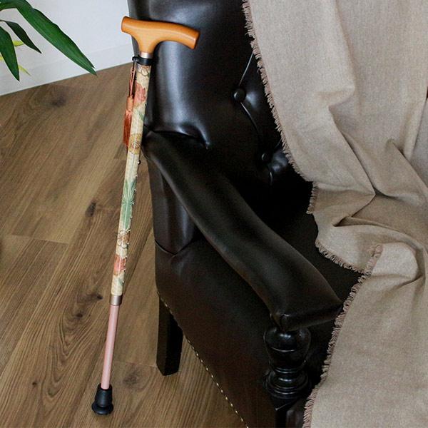 杖ウィリアムモリスデイジー伸縮軽量おしゃれ女性介護