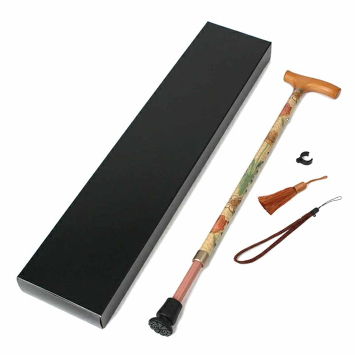 杖ウィリアムモリスデイジー伸縮軽量おしゃれ女性介護