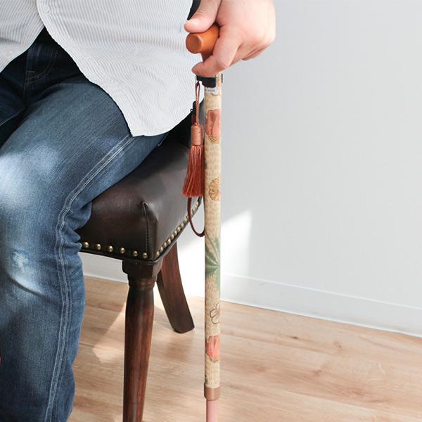 杖ウィリアムモリスデイジー伸縮軽量おしゃれ女性介護