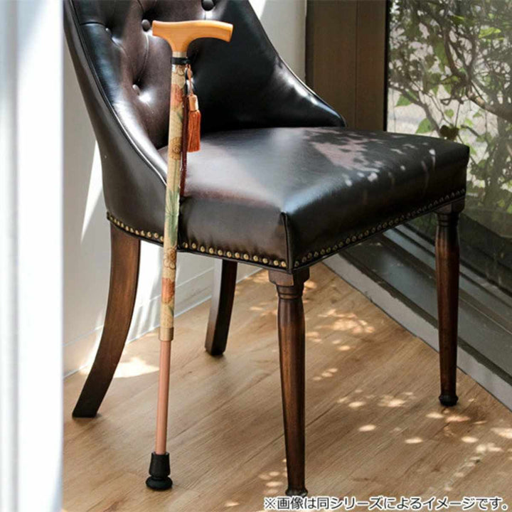 杖ウィリアムモリスジャスミン伸縮軽量おしゃれ女性介護