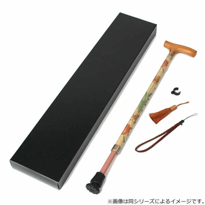 杖ウィリアムモリスジャスミン伸縮軽量おしゃれ女性介護