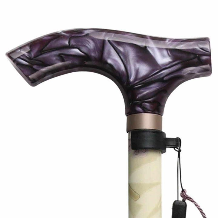 杖ウィリアムモリスジャスミン伸縮軽量おしゃれ女性介護