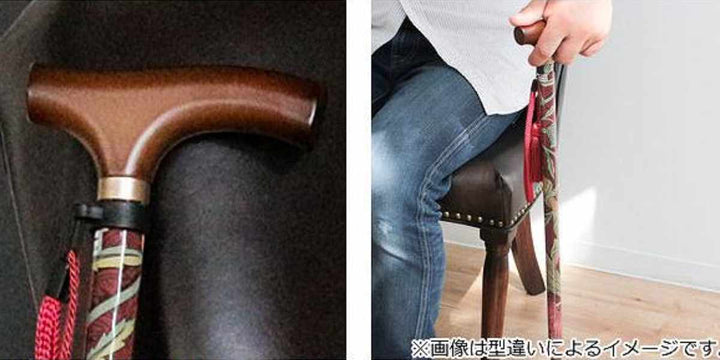 杖ウィリアムモリスハニーサックル＆チューリップ折りたたみ軽量おしゃれ女性介護