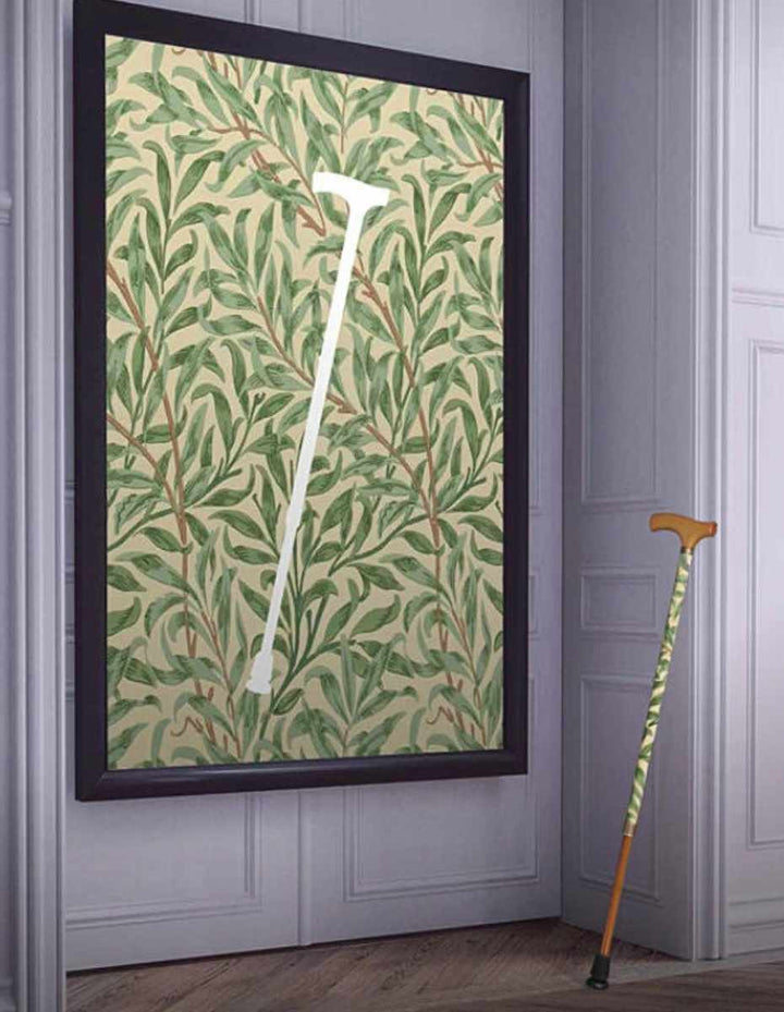 杖ウィリアムモリスハニーサックル＆チューリップ折りたたみ軽量おしゃれ女性介護