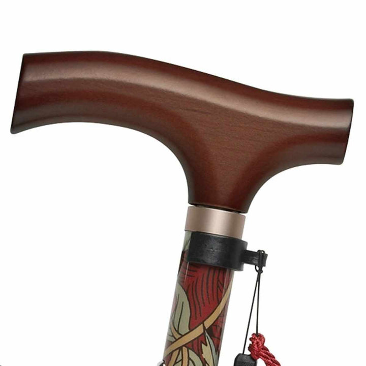 杖ウィリアムモリスハニーサックル＆チューリップ折りたたみ軽量おしゃれ女性介護