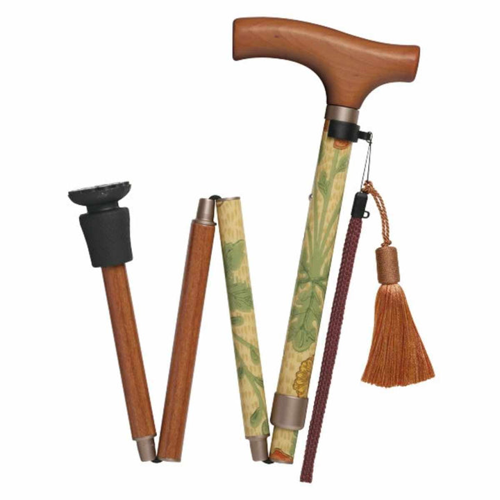 杖ウィリアムモリスデイジー折りたたみ軽量おしゃれ女性介護