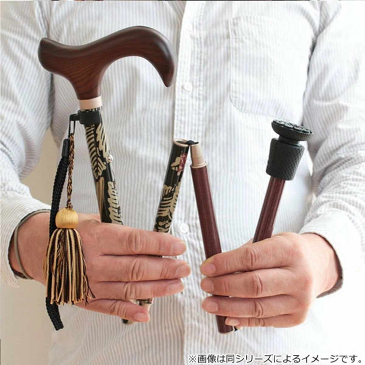 杖ウィリアムモリスジャスミン折りたたみ軽量おしゃれ女性介護