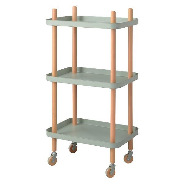 キャスターワゴン幅50.5cm3段ナチュラルデザインSylph