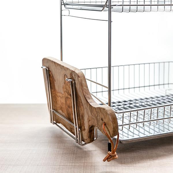 水切りラック2段ステンレス製まな板受け付きアットアクア