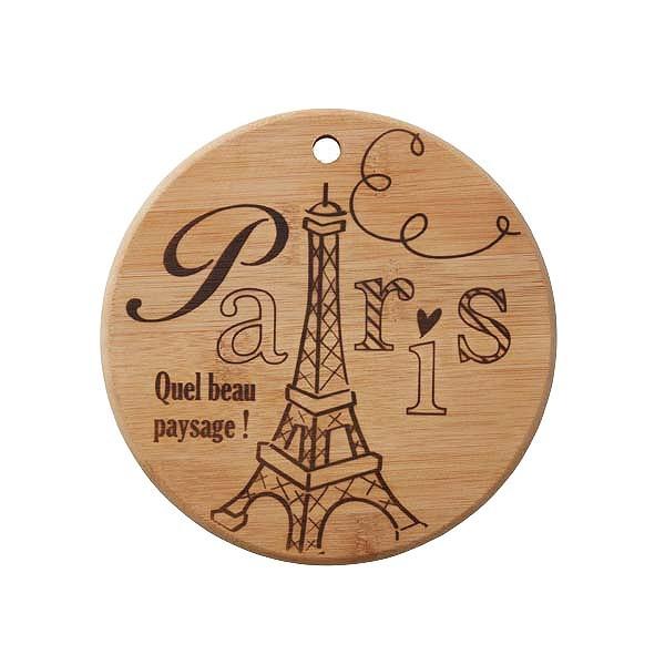 鍋敷き竹製丸型パリ