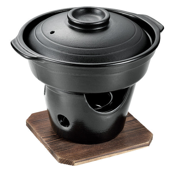 和ごころ懐石　陶器製　すき焼き鍋　コンロ鍋付きセット　4点 すき焼き鍋 コンロセット 陶器製 和ごころ懐石 卓上鍋 – ハウジー