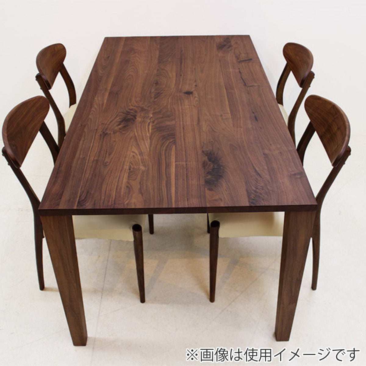 ダイニングテーブル 脚のみ 4本1組 木脚タイプ ウォールナット 天然木