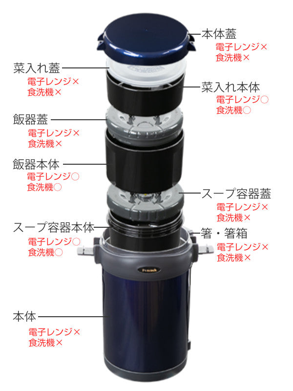 弁当箱保温弁当箱ステンレスランチジャーカトラリー付き1500ml縦型