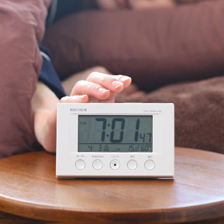 目覚まし時計電波時計温湿度計カレンダー付きフィットウェーブスマート