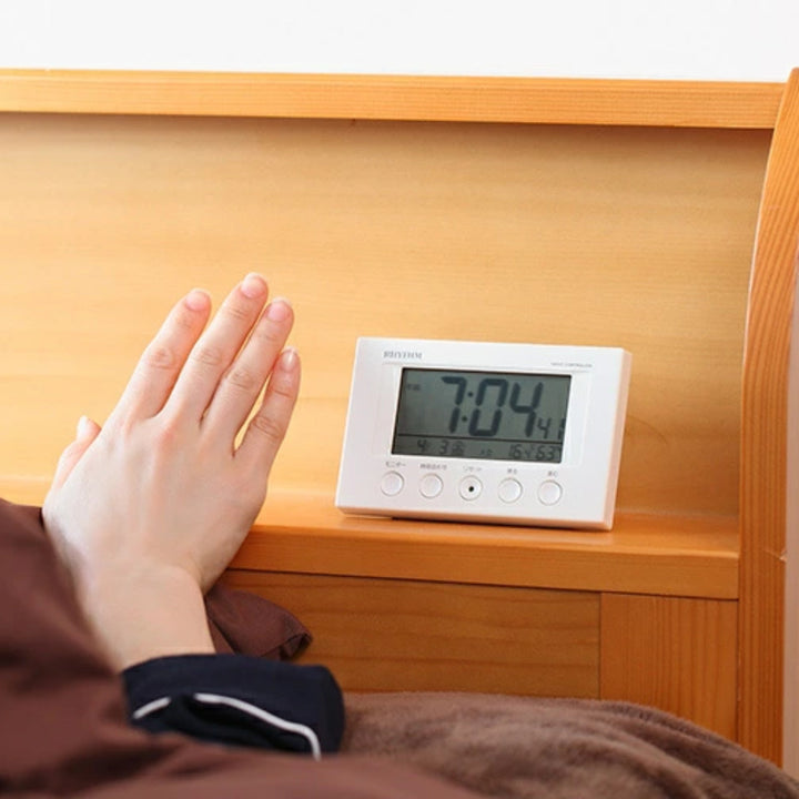 目覚まし時計電波時計温湿度計カレンダー付きフィットウェーブスマート
