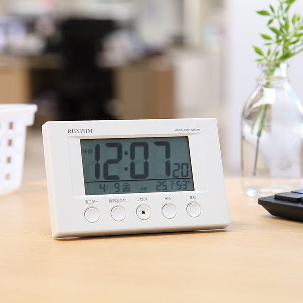 目覚まし時計電波時計温湿度計カレンダー付きフィットウェーブスマート