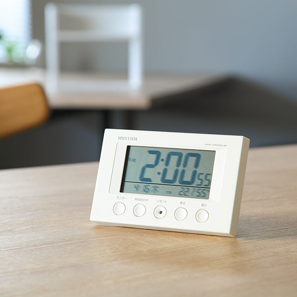 目覚まし時計電波時計温湿度計カレンダー付きフィットウェーブスマート