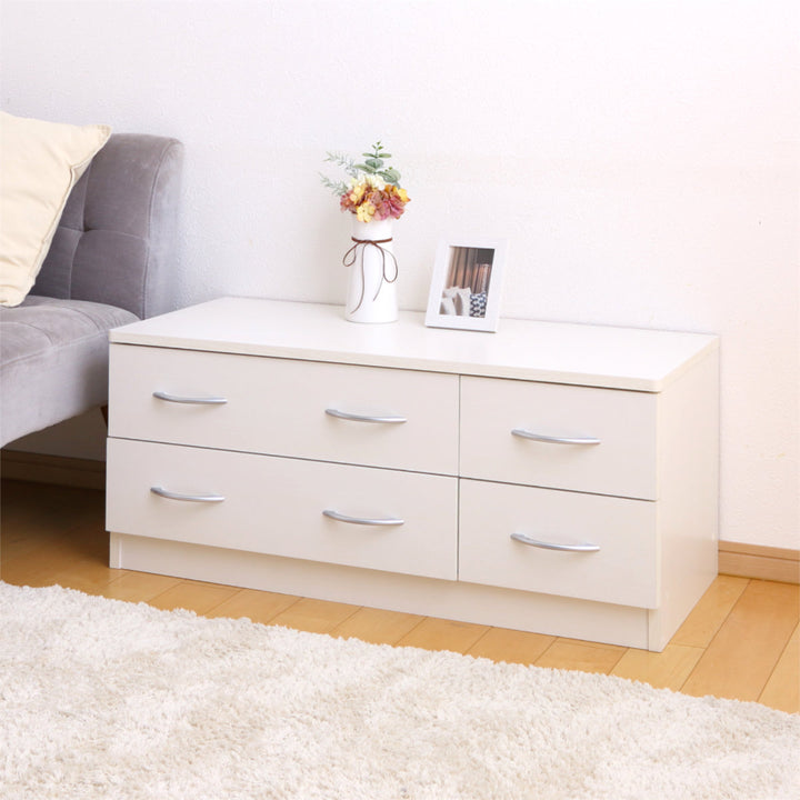 ローチェスト幅89.5cm2列2段北欧風ブルーム