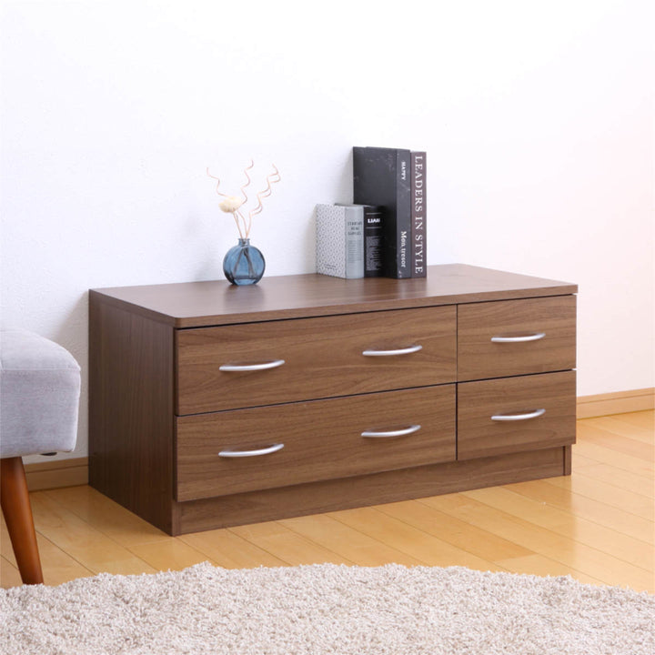 ローチェスト幅89.5cm2列2段北欧風ブルーム