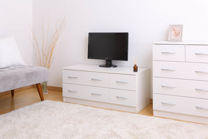 ローチェスト幅89.5cm2列2段北欧風ブルーム