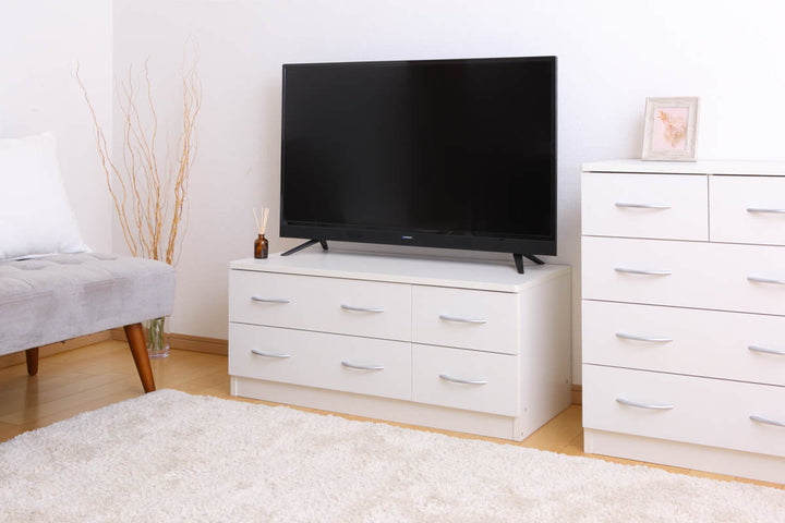 ローチェスト幅89.5cm2列2段北欧風ブルーム