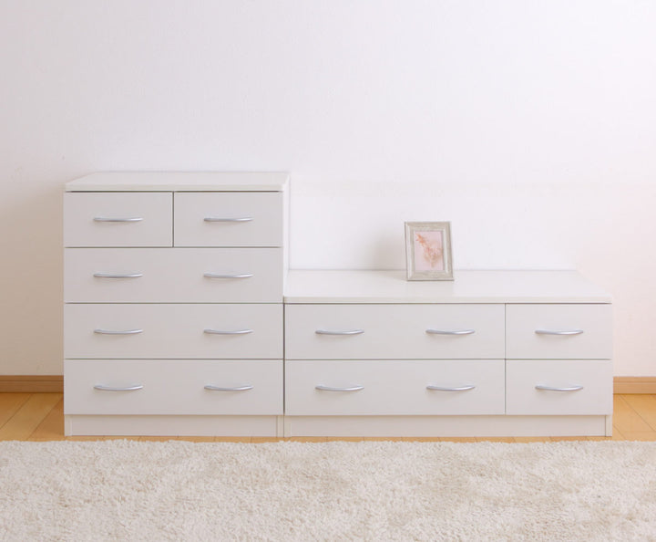 ローチェスト幅89.5cm2列2段北欧風ブルーム