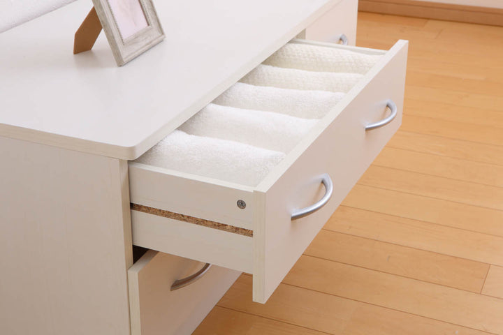 ローチェスト幅89.5cm2列2段北欧風ブルーム