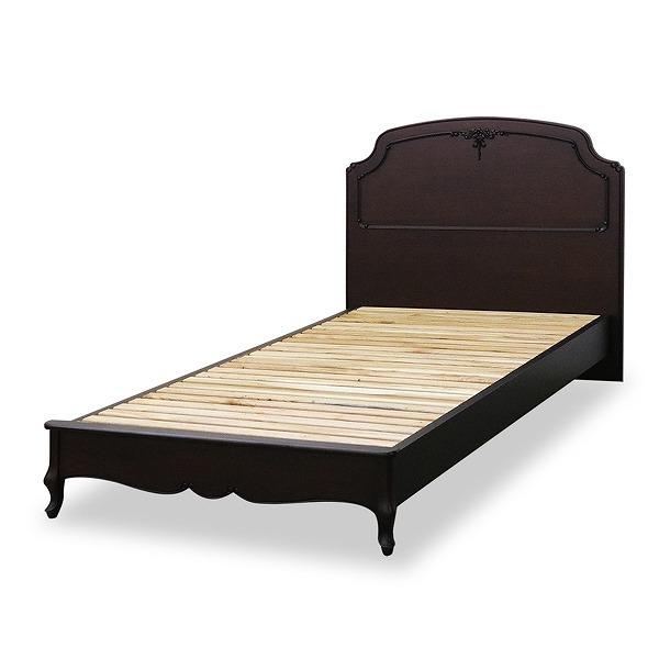 ベッドシングルクラシック調猫脚マホガニーフルール