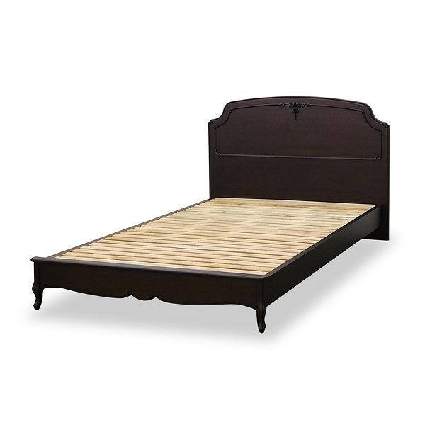 ベッドセミダブルクラシック調猫脚マホガニーフルール