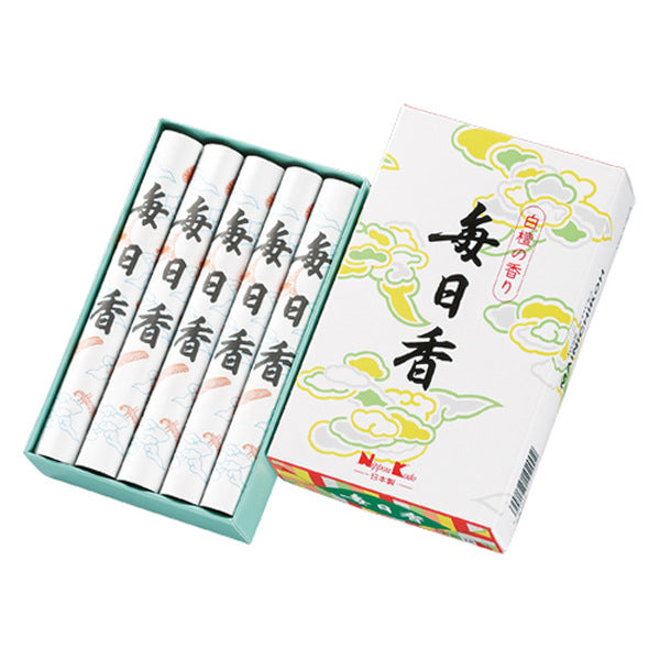 線香毎日香中把10入白檀約17g×10ミニ寸径約18mm×約140mm