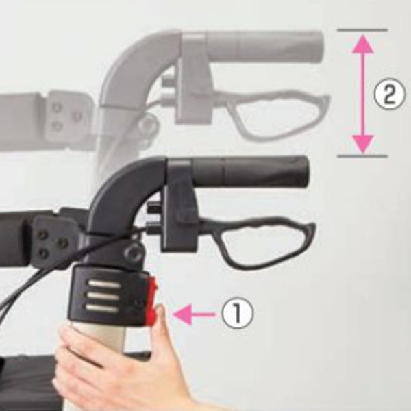 歩行車リトルターントールタイプコンパクト折りたたみ高さ調整