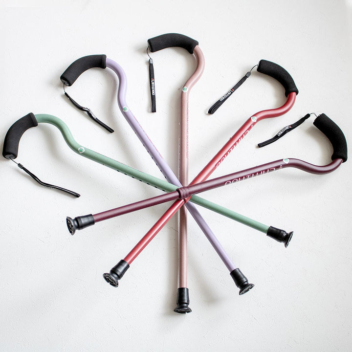 杖フラミンゴNステッキ軽量伸縮女性おしゃれ介護