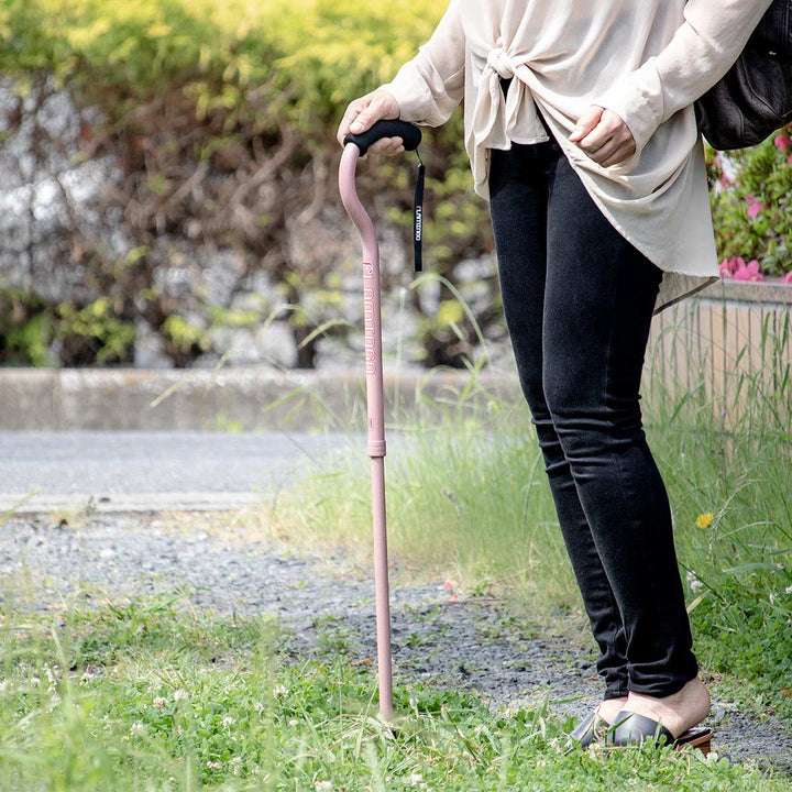 杖フラミンゴNステッキ軽量伸縮女性おしゃれ介護