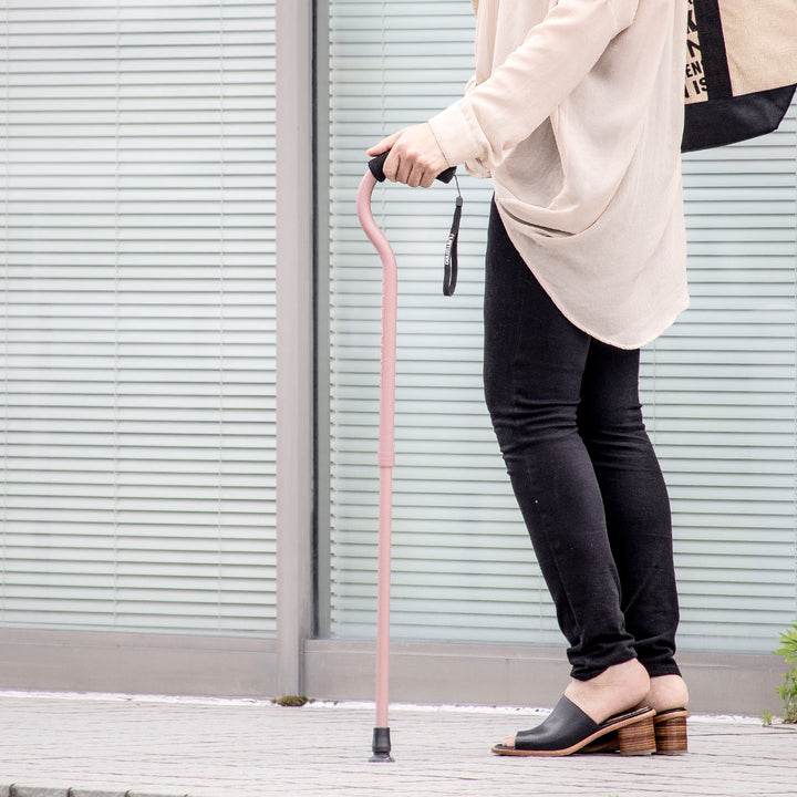 杖フラミンゴNステッキ軽量伸縮女性おしゃれ介護