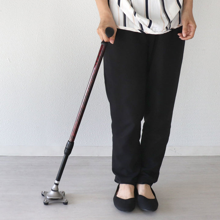 杖かるがもステッキ4点伸縮男性身長～182cm介護自立式