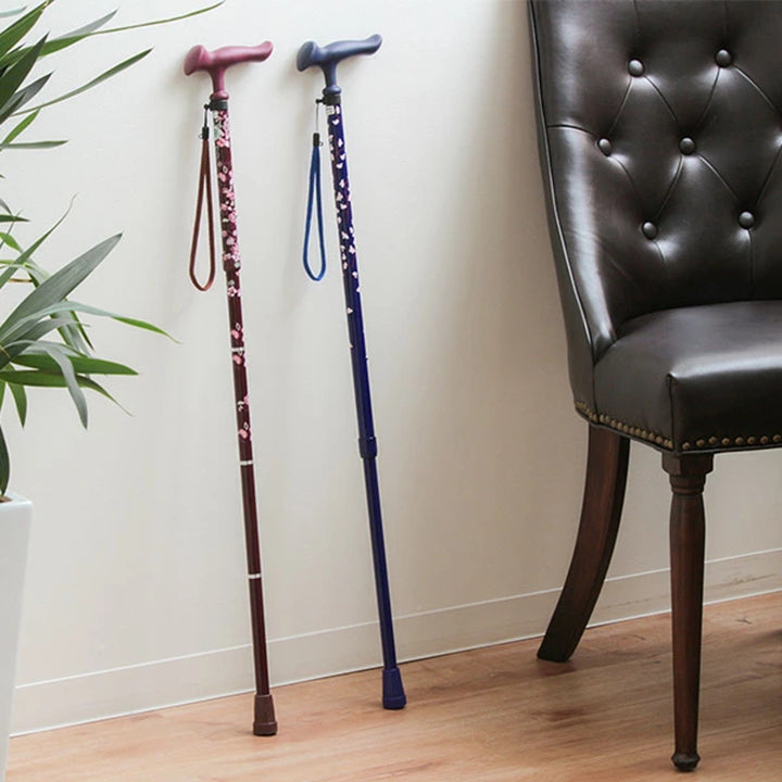 杖かるがもファム2ステッキ伸縮軽量女性介護おしゃれ