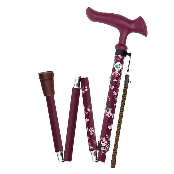 杖かるがもファム2ステッキ折りたたみ軽量女性介護おしゃれ