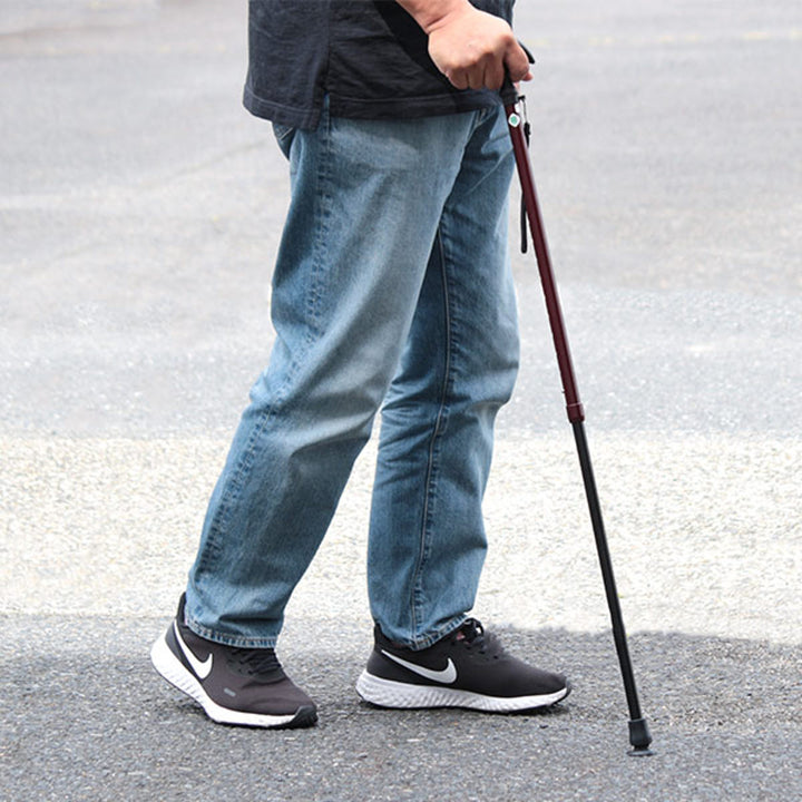杖かるがもE身長～185cm滑りにくいDX先ゴムステッキ伸縮軽量女性男性介護