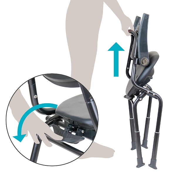 シャワーチェア幅38cm6段階調節折りたたみユニプラス肘掛け付き背もたれ介護