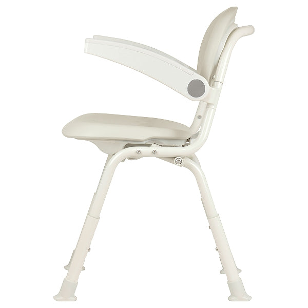 シャワーチェア幅38cm6段階調節折りたたみユニプラス肘掛け付き背もたれ介護