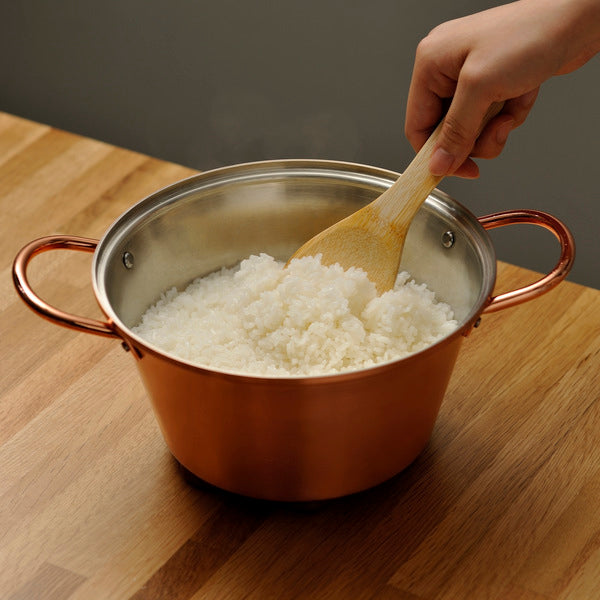 フライパン＆両手鍋3点セット ガス火専用 千歳 ガラス蓋付き 銅製 日本